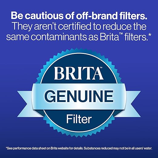 Brita 27 Cup Elite Filter Dispenser, Reduces 30+ Contaminants including Lead and Microplastics, Filter lasts 6 months, UltraMax, Black