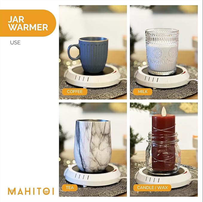 Durable Heavy Portable Large Warmer Safe Plate for Candle Jar & Mug Warmer, Dark Blue Pack