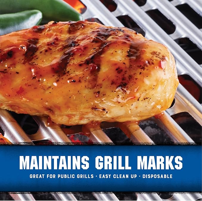 Kingsford Heavy Duty Aluminum Grilling Foil Liners, Disposable Grill Grate Covers for Grilling, Cooking, and Steaming, Helps Keep Grill Grates Clean, 14.75 x 9 in, 4 Count