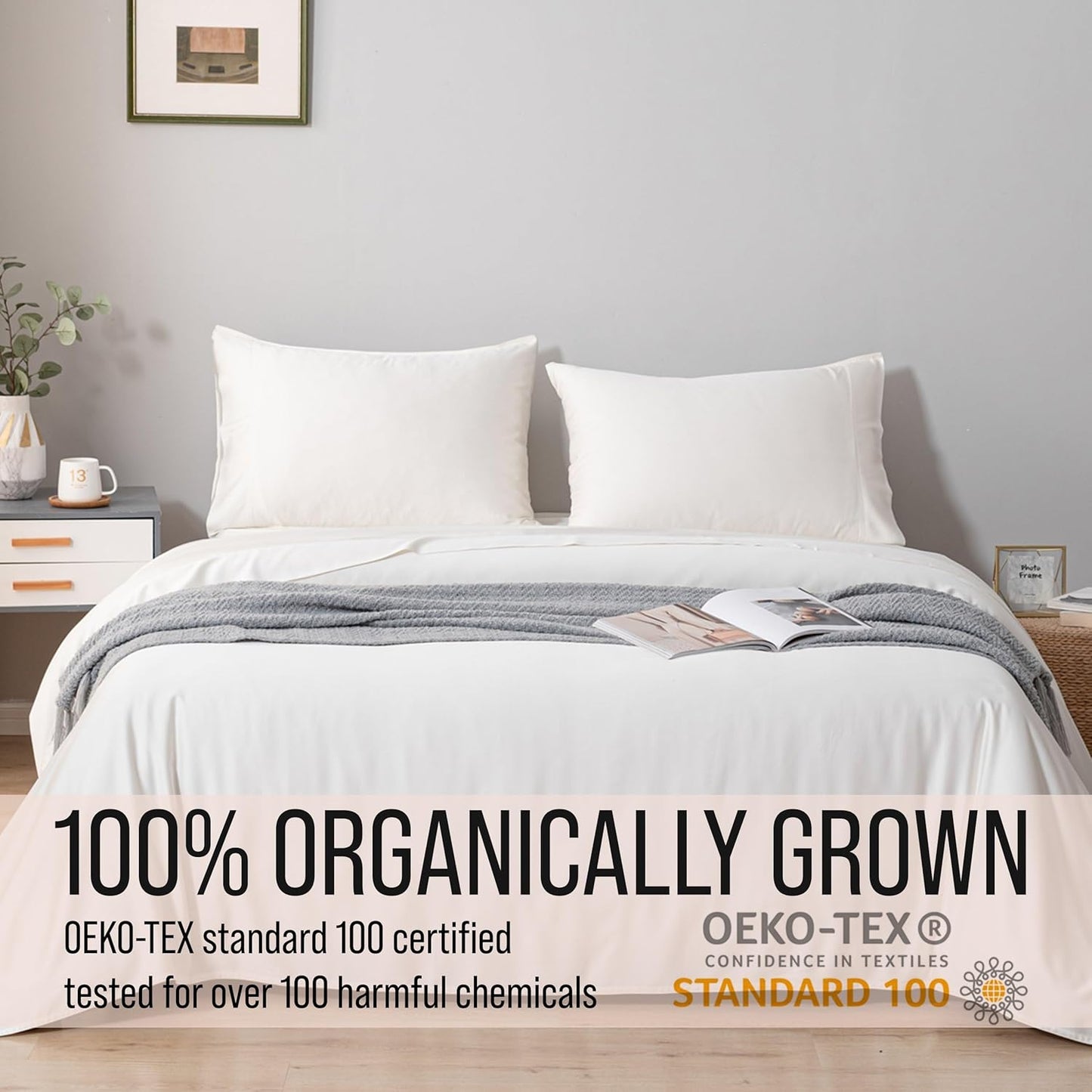 Bella Coterie Luxury Bamboo Viscose Twin Size Sheet Set | 100% Organically Grown | Ultra Soft | Cooling for Hot Sleepers | 18" Deep Pocket [Ivory]