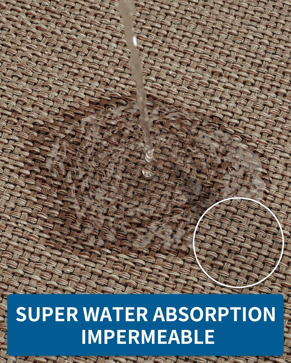 Kitchen Rugs and Mats Non Skid Washable, Absorbent Runner Rugs for Kitchen, Front of Sink, Kitchen Mats for Floor(Brown, 20"x47")