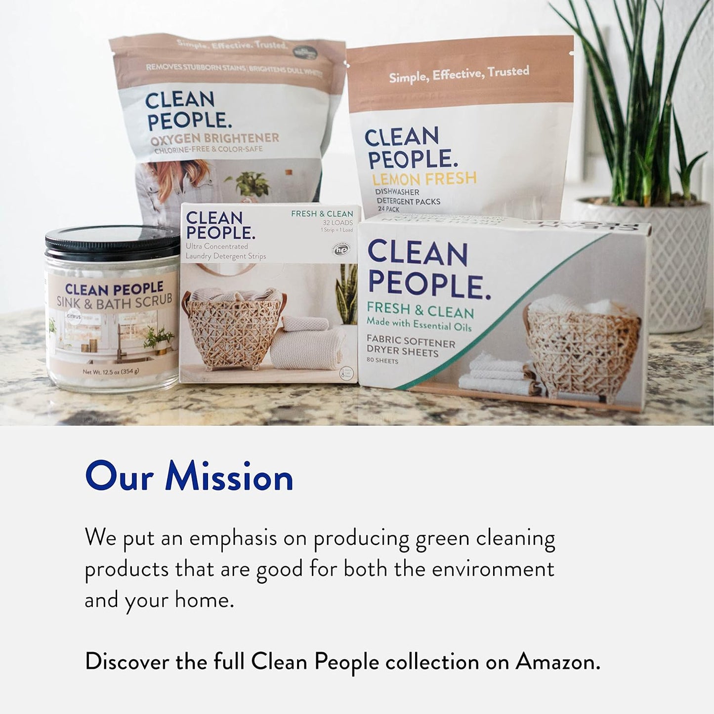 The Clean People Dishwasher Pods - Cuts Grease & Rinses Sparkling Clean - Residue-Free - Phosphate Free Dishwashing Pods - Peppermint, 30 Pack