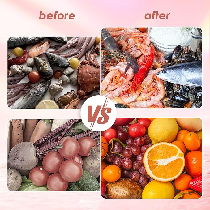 Cudinham Fruit and Vegetable Purifier Cleaner Washing Machine Upgraded Capsule Shape Disinfection OH-ion Purification Technology for Cleaning Veggie Grains Rice Meat Seafood, Pink