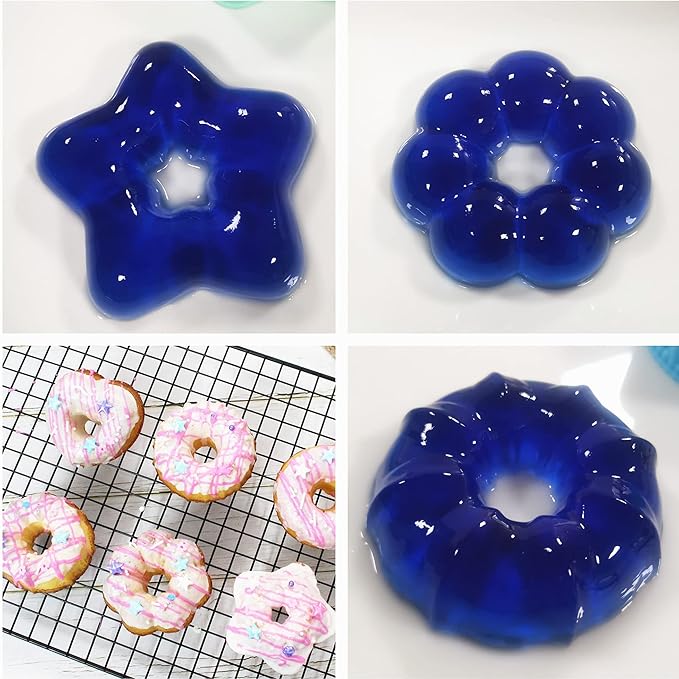 To encounter 24Pack Silicone Molds, Nonstick 3 inches Donut Mold, Silicone Baking Cups, Donut Pan, Muffin, Jello, Bagel Pan, Oven- Microwave- Dishwasher Safe
