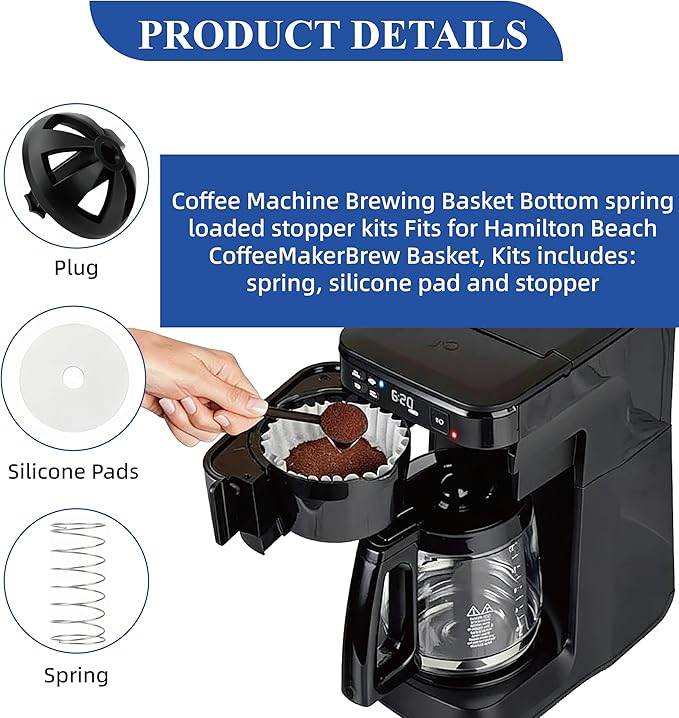 Coffee Machine Brew Basket Bottom Spring Loaded Stopperkits Fits for Mr. Coffee Black and Decker Hamilton coffee maker parts,Coffee Machine Accessory 990117900 990237500