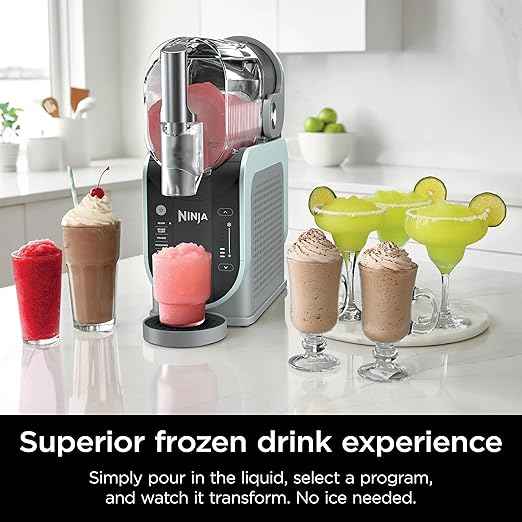 Ninja SLUSHi with RapidChill Technology, 96 oz. Frozen Drink & Slushie Machine, 5 Preset Programs, Slush, Spiked Slush, Frappe, Milkshake, Frozen Juice, FS305CO (Renewed)