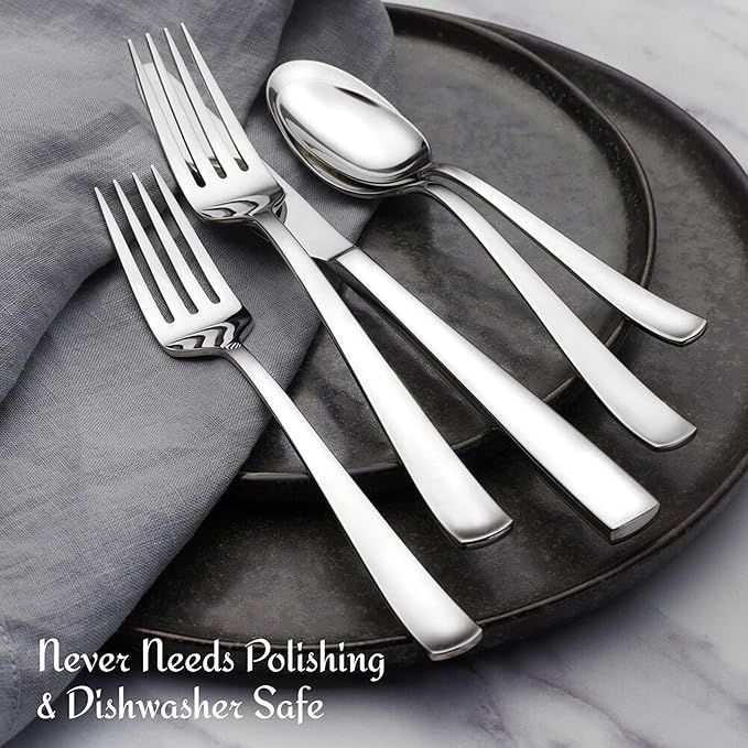 Mikasa Barrett 18.10 45 Piece Stainless Steel Cutlery Set, Service For 8