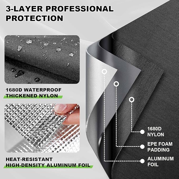 Carrying Bag for Bella 4 Slice Slim Toaster, Portable Outdoor Toaster Travel Carrier Bag Case for Bella, Waterproof & Heat-Resistant 4 Slice Bread Maker Bag with Aluminum Foil Lining