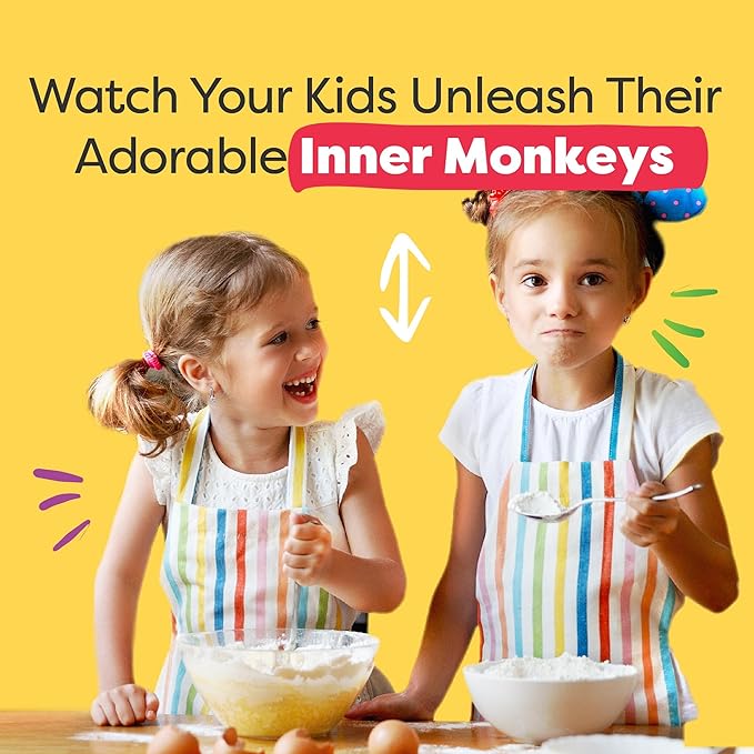 BAKETIVITY Monkey Banana Bread | Banana Cake Kids Baking Set for Girls & Boys | Baking Set for Kids with Pre-Measured Ingredients | Perfect Family Gifts for Cooking Lovers Ages 6-12