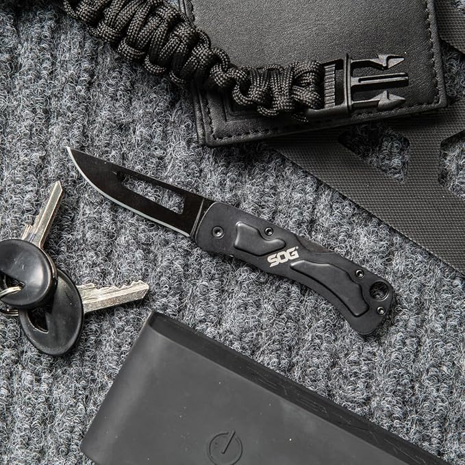 SOG PowerPint Mini Multi Tool - Utility Tool with 18 Lightweight Specialty Tools and SOG Centi II Folding Pocket Keychain Combo Set - Great Everyday Carry for Men or Women