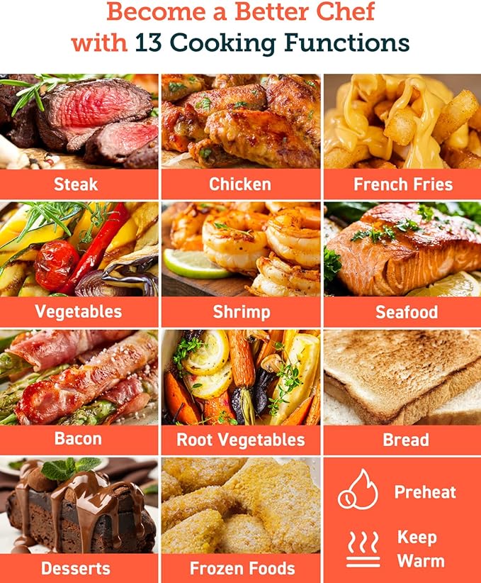COSORI Pro Gen 2 Air Fryer 5.8QT, Upgraded Version with Stable Performance & Sleek New Look, 13 One Touch Functions, 100 Paper & 1100 Online Recipes, Dishwasher-Safe Detachable Square Basket, Black