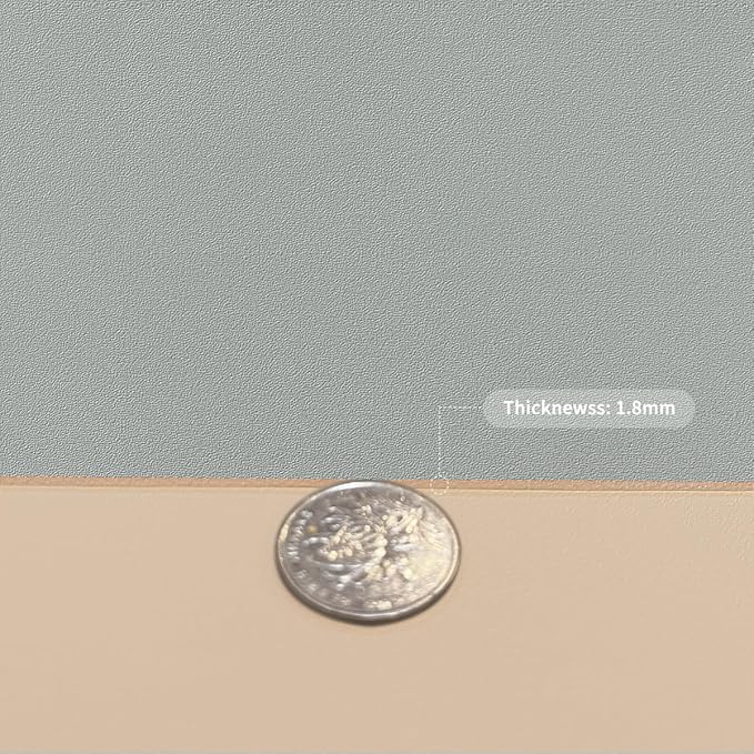 Leather Table Cover,1.8mm Thick,12x84 Inch Desk Cover,Dresser Cover Top,Dresser Protector Top,Dresser Cover,End Table Cover.(Light Brown+Gray,12x84)