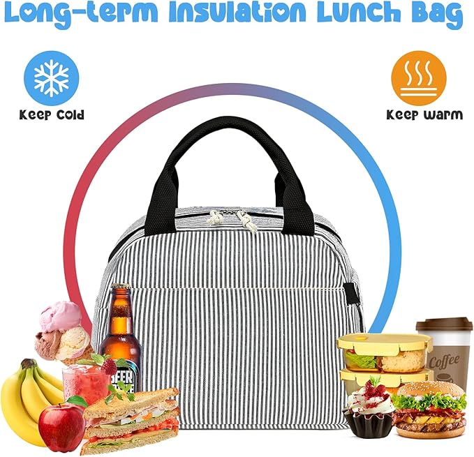 Bluboon Lunch Box for Women Cute Lunch Bag Reusable Insulated Lunch Bags Large Capacity Lunchbox Cooler for Work Picnic or Travel