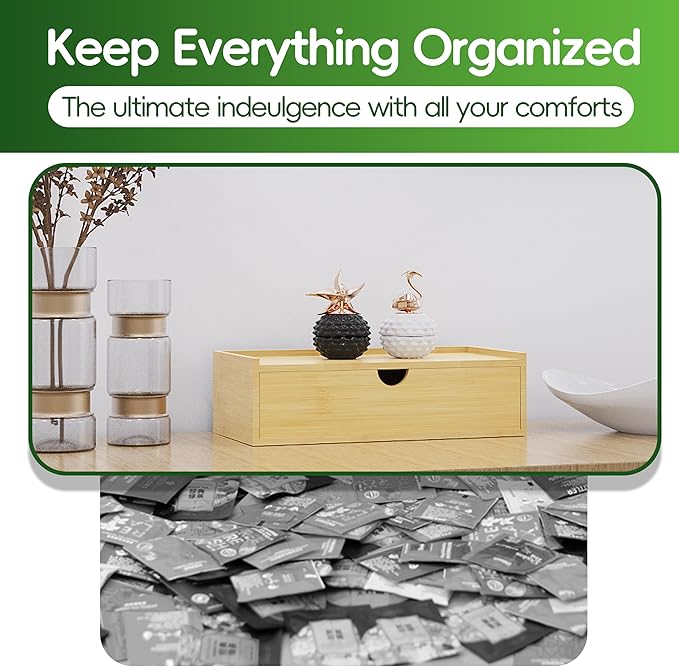 Bamboo Tea Organizer – Stackable Collection (1Drawer)