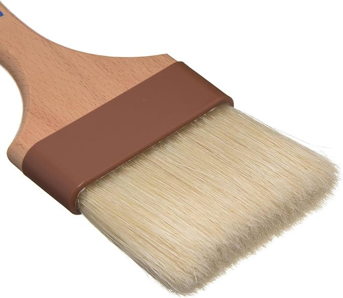 SPARTA Chef Series Basting Brush, Flat Boar Bristle Pastry Brush for Cooking and Baking, 3" Wide, 1 Count