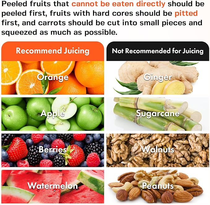 Juicer Attachment for KitchenAid, Cold Press Slow Juicer with 4.9" Large Feed Chute for Whole Fruits & Vegetables, Includes 2 * 1L Measuring Cups for KitchenAid Accessories and Attachments, Black