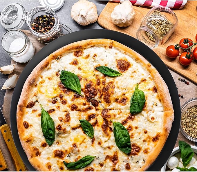 Beasea Pizza Pan 12 Inch, Pizza Pan with Holes Perforated Pizza Tray Aluminum Alloy Round Pizza Crisper Pans Oven Baking Pizza Bakeware Pizza Baking Tray for Home Restaurant Kitchen