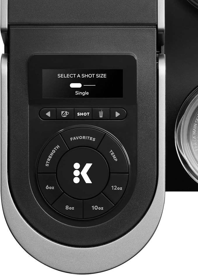 Keurig K-Café SMART Single Serve Coffee Maker with WiFi Compatibility, Latte and Cappuccino Machine with Built-In Frother, 6 Brew Sizes, Black