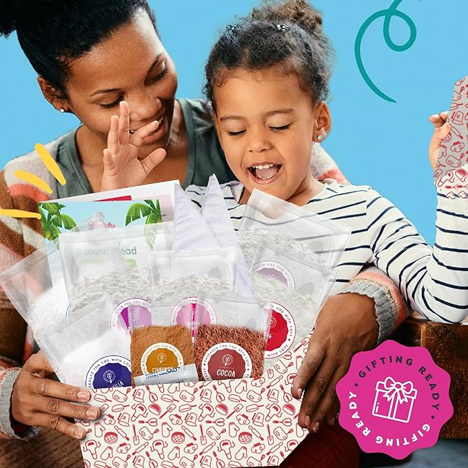 BAKETIVITY Monkey Banana Bread | Banana Cake Kids Baking Set for Girls & Boys | Baking Set for Kids with Pre-Measured Ingredients | Perfect Family Gifts for Cooking Lovers Ages 6-12