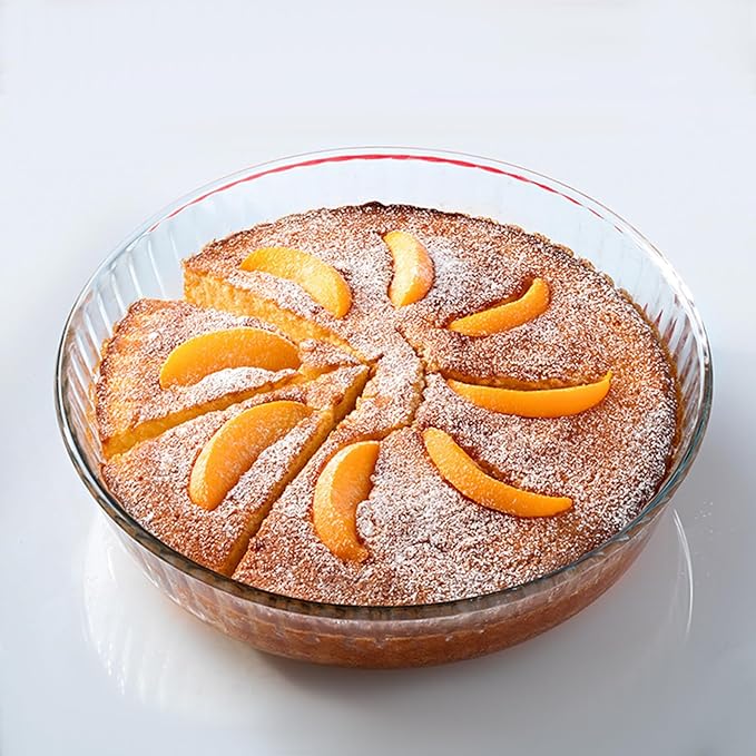 10 Inch Round Pie Plate Glass Pie Pan for Baking Deep Round Pie Plate Dish Great For Apple, Pumpkin, Holiday Pies,Oven Safe Tray (2)