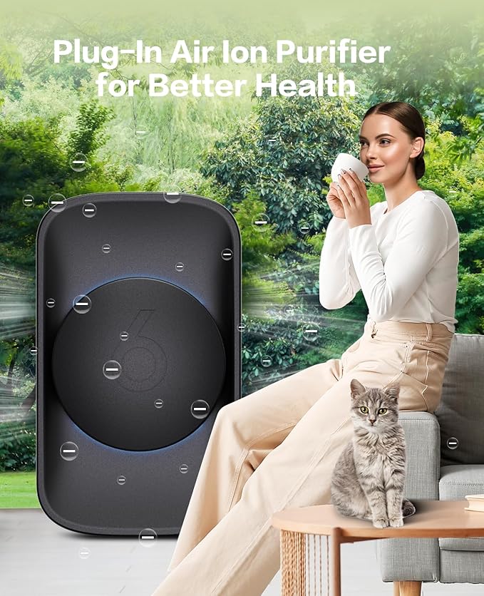 Plug-In air ionizer for Home (4 Pack),Negative Ion Air Purifiers,Quiet Air ionizer Freshener for familly, Bedroom,Office,Kitchen,Min ionic air purifier for Odor,Petsc Smell-Air Cleaner 4 pack