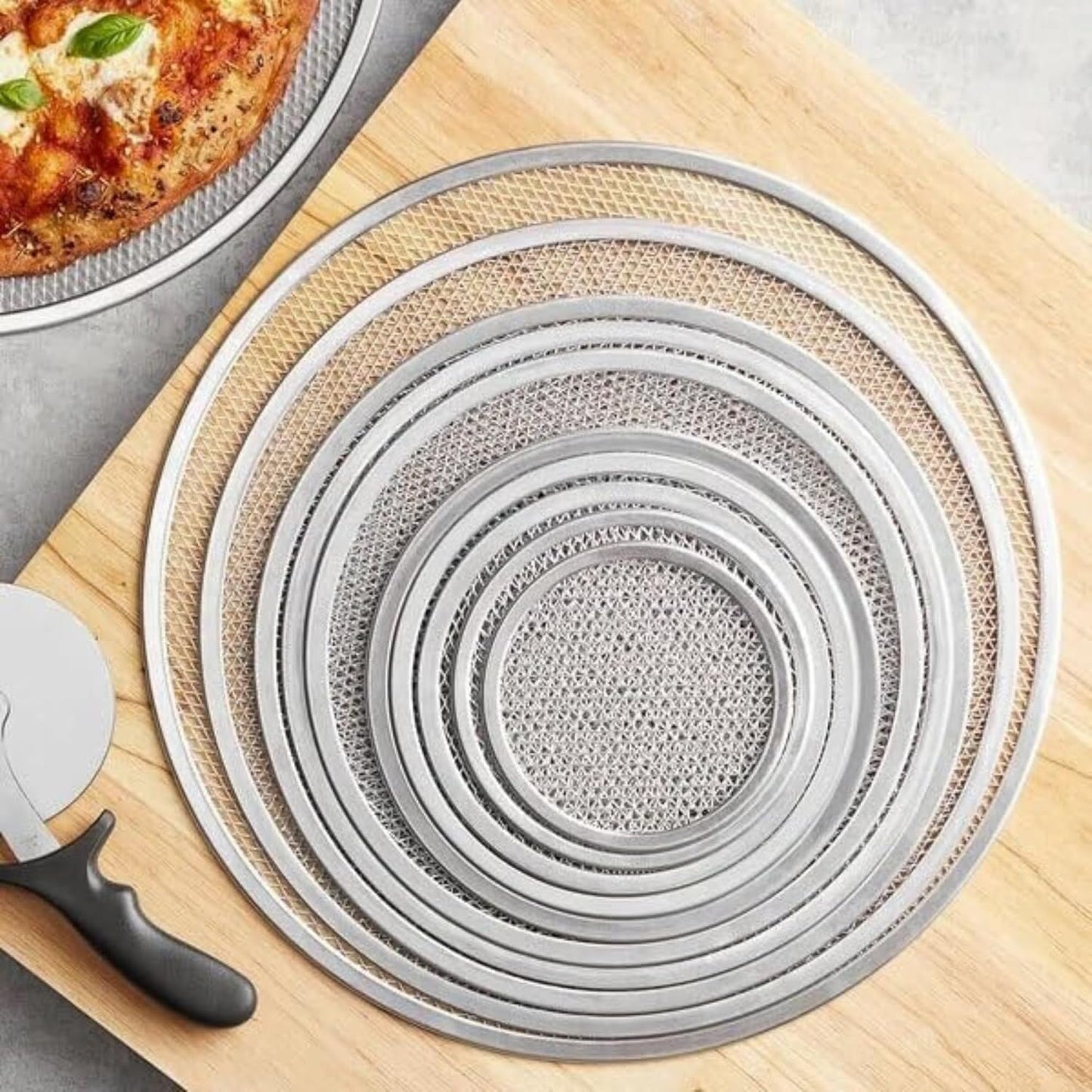 10-inch Aluminum Pizza Screen | Commercial Grade Pizza/Baking Screen for Oven | Pizza Baking Tray for Home And Restaurant | Round, Aluminum, 10-inch [1PK]
