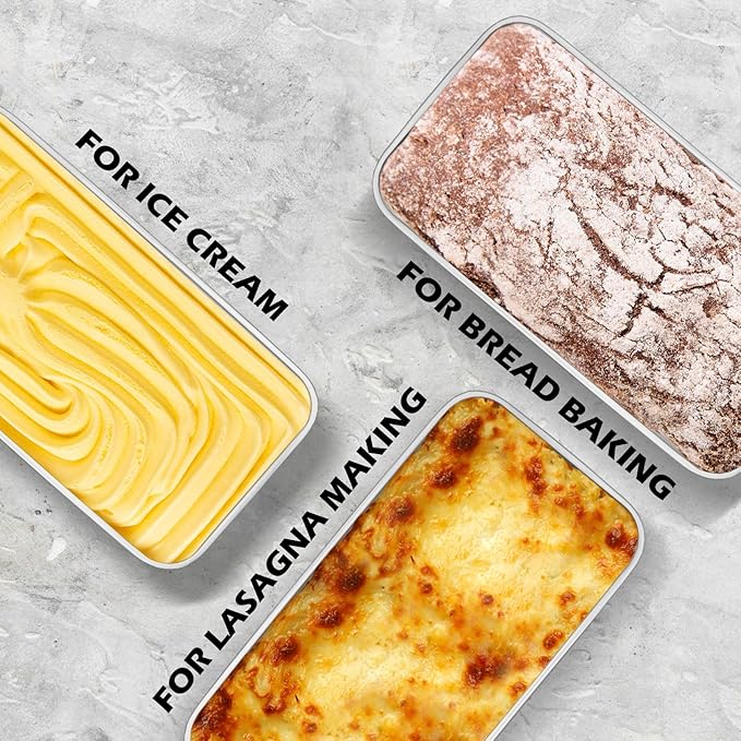 Leonyo 8 Pack Loaf Pans for Baking Bread, 9x5IN Stainless Steel Loaf Bread Pans Set for Homemade Meatloaf, Bananas, Brownies, Lasagnas, Dishwasher Oven Safe