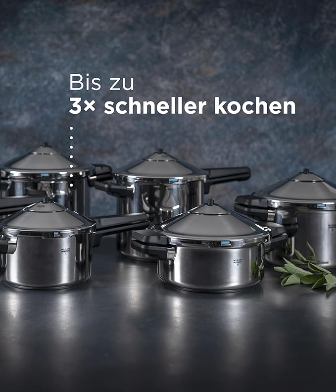 Kuhn Rikon Duromatic Hotel Stainless Steel Pressure Cooker with Side Grips, 12 Litre / 28 cm