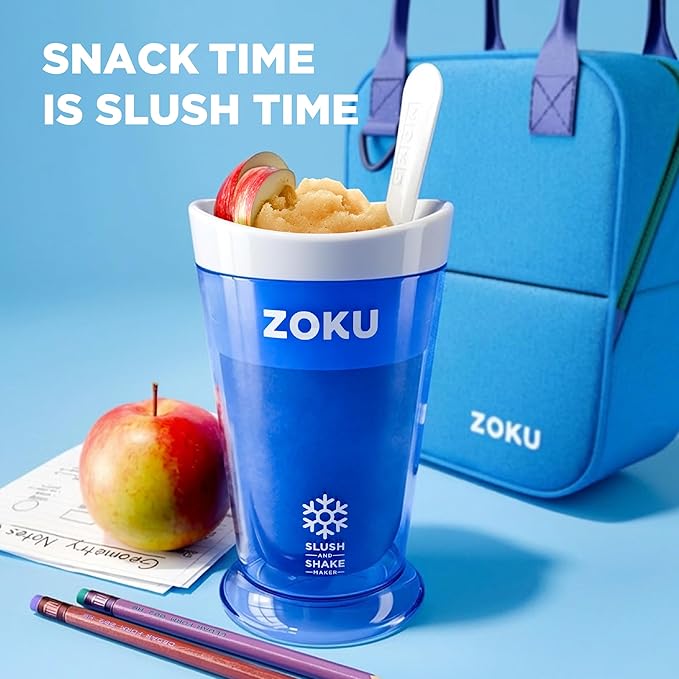 ZOKU Original Slush and Shake Maker, Compact Make and Serve Cup with Freezer Core Creates Single-Serving Smoothies, Slushies and Milkshakes in Minutes, BPA-free, Purple
