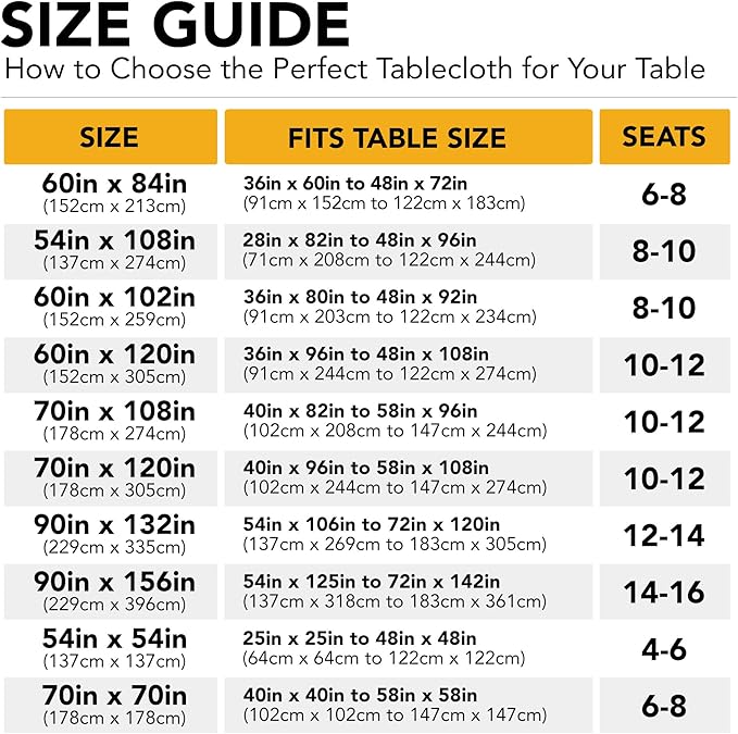 10-Pack White Tablecloths for Rectangle Tables, 70 x 120 Inches, Stain-Resistant Polyester Fabric for 6 Foot Tables - Washable Table Covers for Weddings, Banquets, Birthday Parties, Events