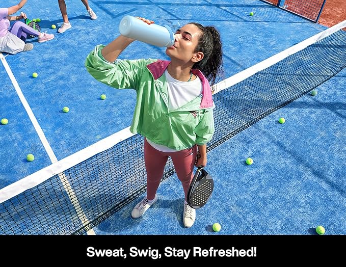 POWCAN 40 oz Insulated Water Bottle with 2-in-1 Straw and Spout Lid, Keep Cold 24H, Leak-Proof, BPA-Free, Double Wall Stainless Steel Water Bottle for Sports, Gym, Travel, Gift, and School (Queen)