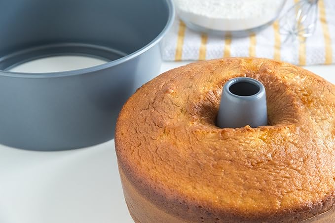 Fox Run Non-Stick Angel Food Cake Pan With Removable Bottom, 10 x 10 x 4.5 Inch Tube Cake Pan