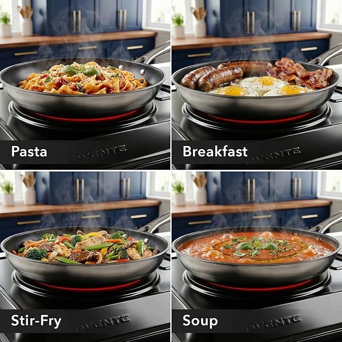 OVENTE Countertop Infrared Double Burner, 1700W Electric Hot Plate and Portable Stove with 7.75" and 6.75" Ceramic Glass Cooktop, 5 Level Temperature Setting and Easy to Clean Base, Black BGI102B