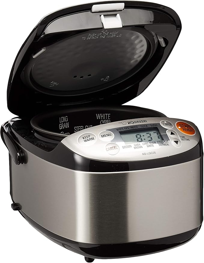 Zojirushi EP-PFC20HA Electric Skillet and Zojirushi NS-LGC05XB Micom Rice Cooker & Warmer Bundle