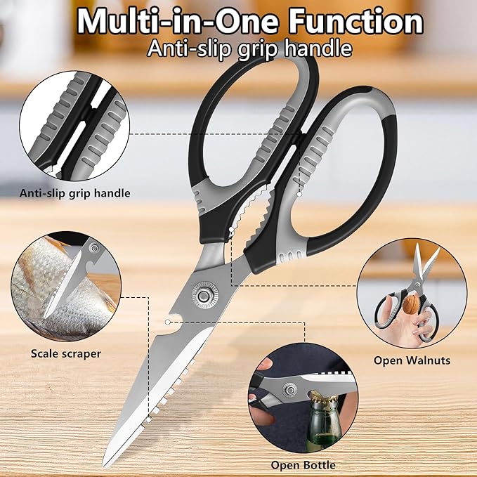Can Opener Set With 1 Bottle Opener 2 Vegetable Peeler 1 Heavy Duty Kitchen Scissors,Jar Openers For Seniors