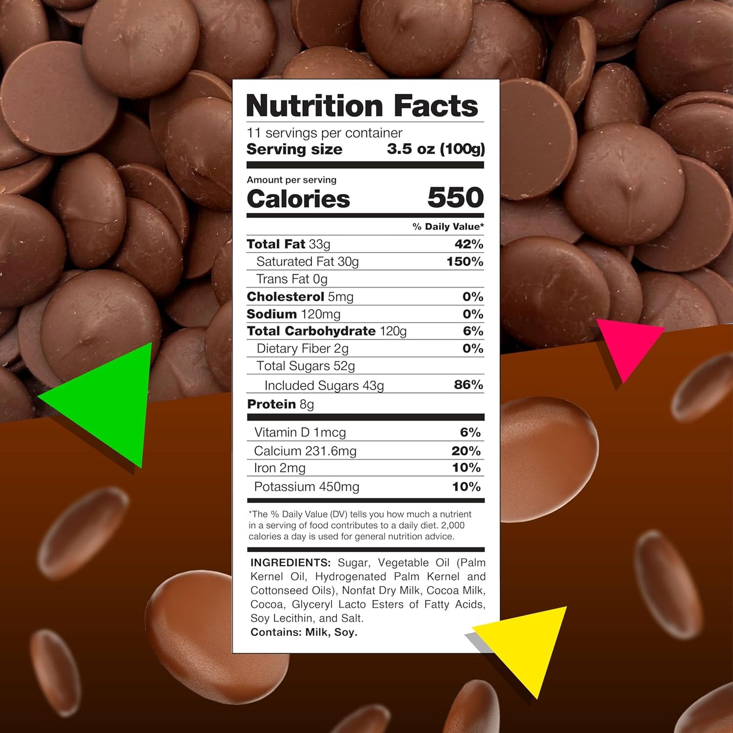 Merckens Milk Chocolate Melting Wafers | 2.5 Lb Bag | Bulk Baking Candy | Smooth Creamy Coating Discs for Dipping, Molding, Drizzling & Creative Confections