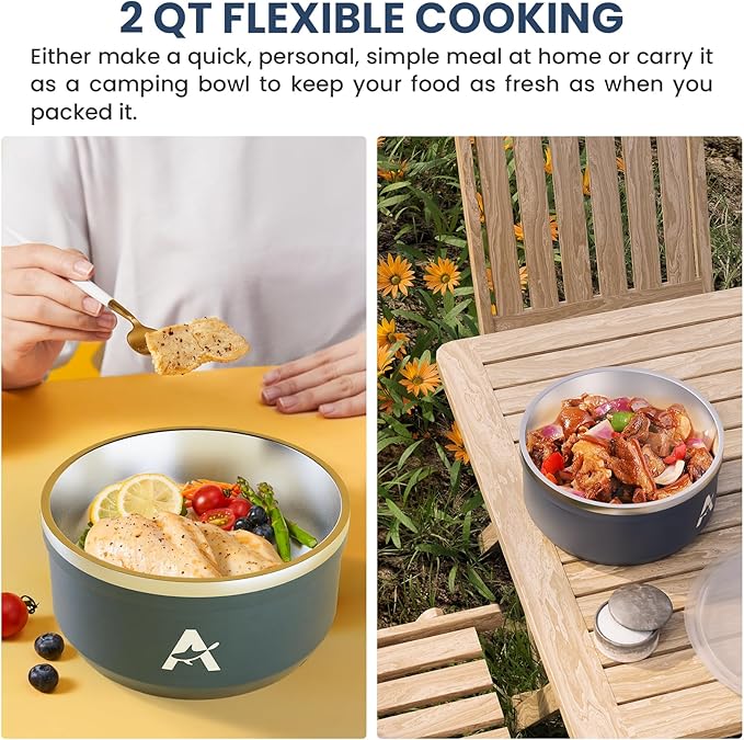 AEWHALE Portable Air Fryer 3-in-1 with Silicone Trivets