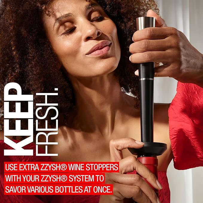 Wine Stopper | Preserve Flavors 8+Weeks | Top-notch Wine Bottle Stopper for zzysh System | Reseal Natural, Glass, Plastic Cork Bottle (White)