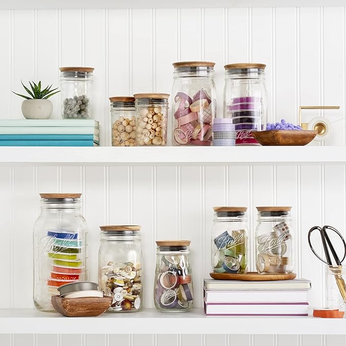 Ball Jar Wooden Storage Lids