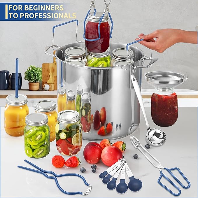 Gemfino Canning Supplies Starter Kit with Canning Rack,Canning Kit for Beginners