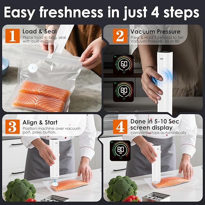 Vacuum Sealer Bags,Reusable Vacuum Sealer Bags,Can Withstand More Than 100 Washes,Large Size (30 Bags)