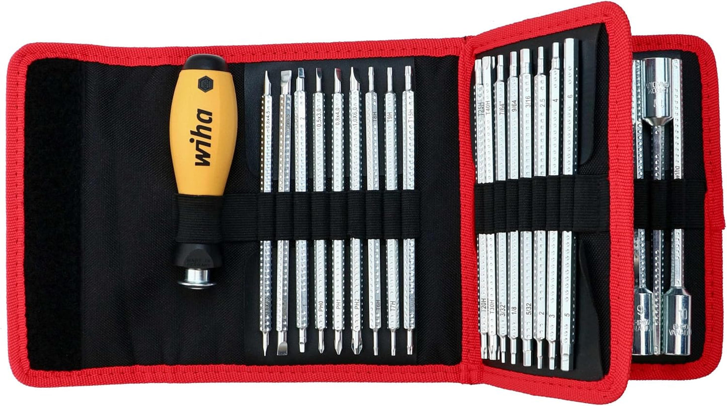 Wiha 28187 32 Piece ESD Safe Drive-Loc VI Wallet Set