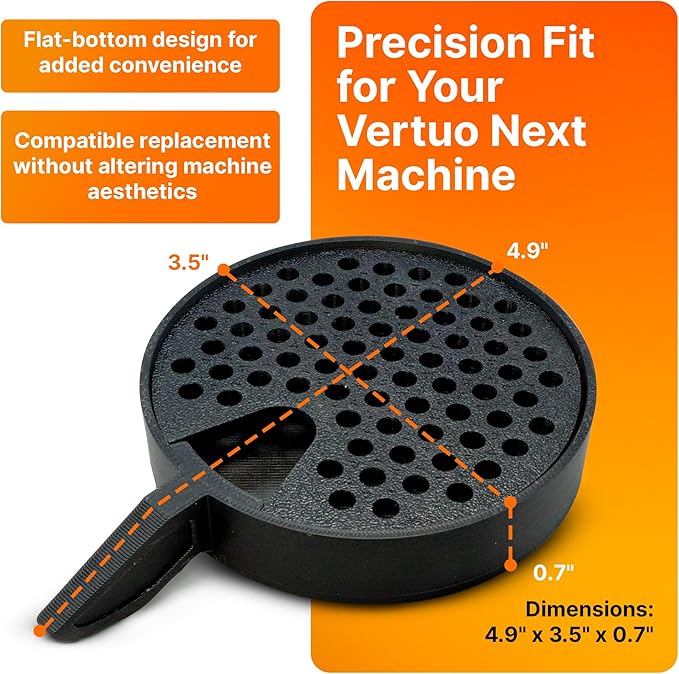 SplashNColor Replacement Drip Tray for Vertuo Next Coffee Machine, Compatible Non-OEM Coffee Maker Accessory – Ideal Coffee & Espresso Machine Parts & Accessories for Nespresso Series