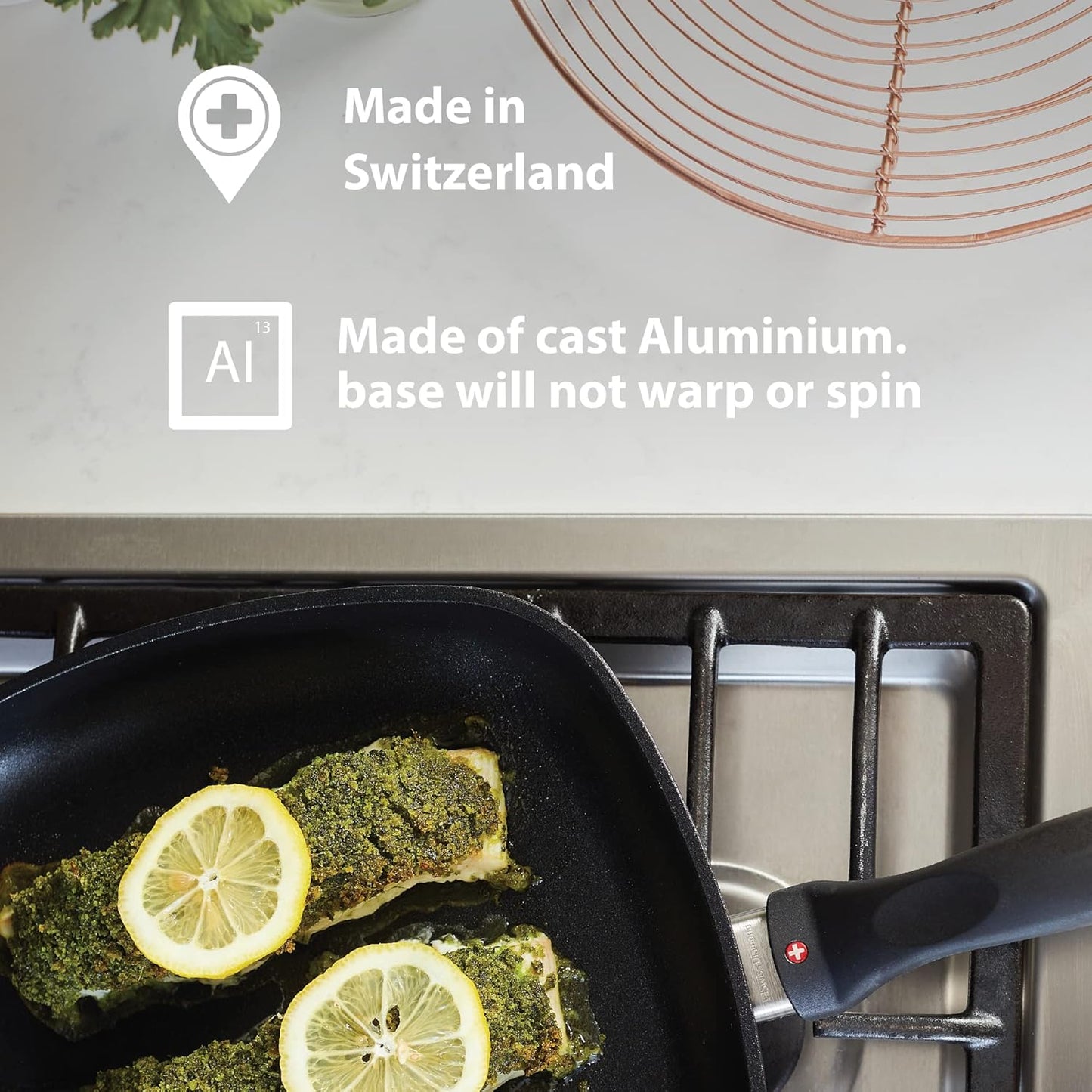 Swiss Diamond 3 Piece Induction Set: Fry Pan and Casserole HD Nonstick Diamond Coated Aluminum, Pot & Pan Set, Includes Lids, Dishwasher Safe and Oven Safe Pan Set, Grey