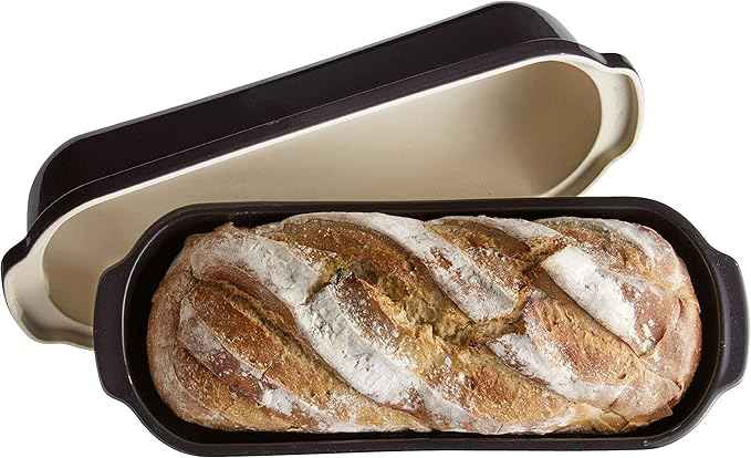Emile Henry Italian Bread Loaf Baker | Charcoal