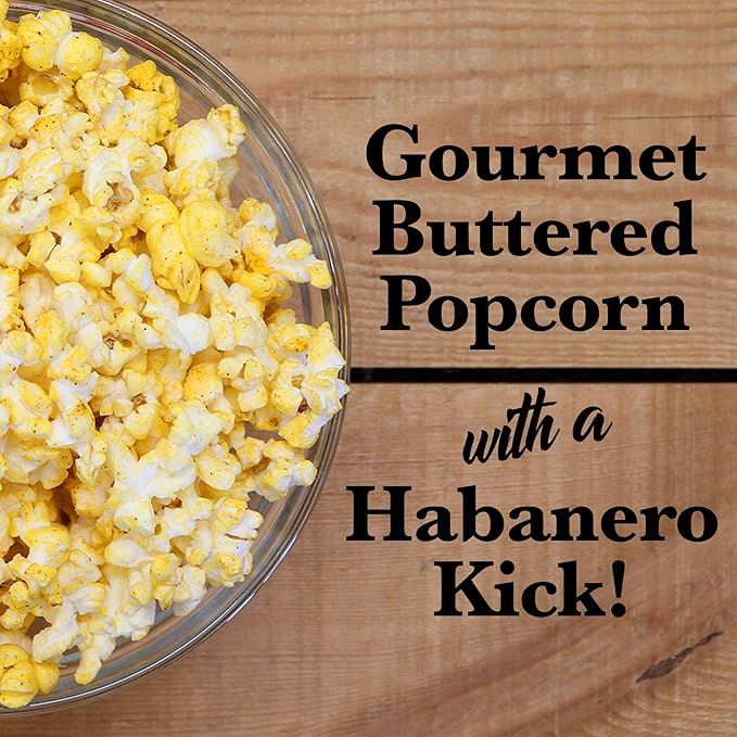 ASS KICKIN' Habanero Microwave Popcorn Bags - 3 Pack - Ultimate Spicy Popcorn Gourmet Gift - Makes a Great Movie Theater Popcorn or Snack Food for Movie Night