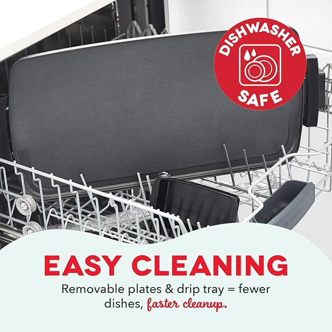 Dash Everyday Electric Griddle - Indoor Griddle for Versatile Cooking - Features Quick-Heating, Anti-Slip Feet, and Removable, Nonstick Plate - Cool Gray