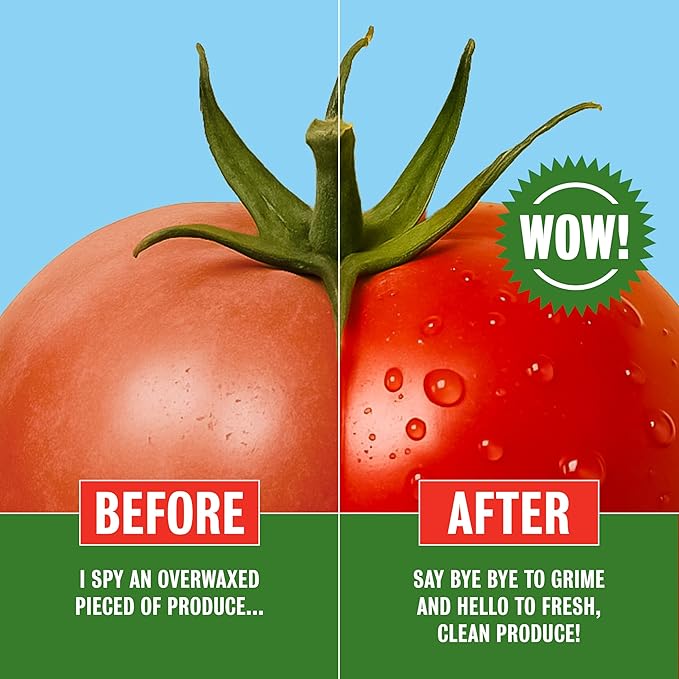 Rebel Green Fruit & Veggie Clean - Plant-Based Produce Cleaner - Natural Fruit and Vegetable Wash with No Aftertaste - Dirt & Grime Removal - Made with Organic Extracts of Citrus - 3 Pack 17 FL OZ