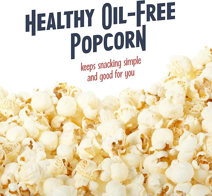 Nostalgia Retro Hot Air Popcorn Maker – 12 Cups Oil Free Popping – Countertop Machine with Measuring Cup – Healthy Snacks & Movie Nights – Red
