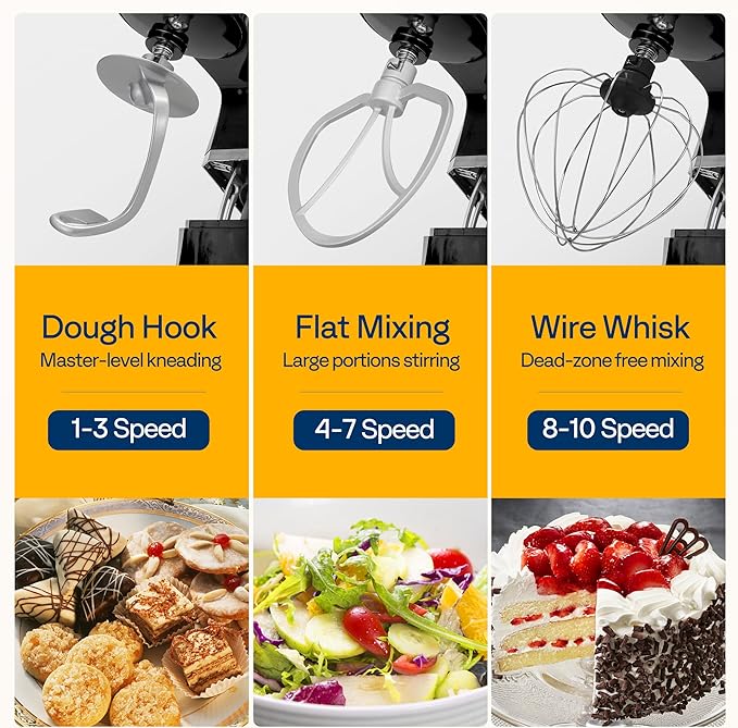 VIVOHOME 6 in 1 Multifunctional Stand Mixer with Nugget Ice Maker Countertop